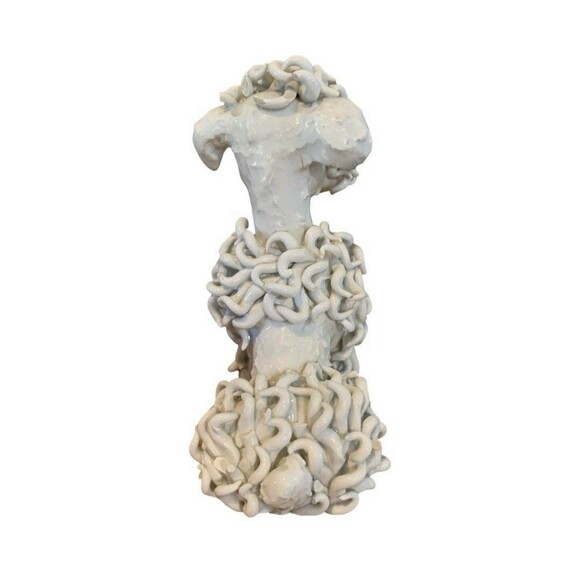 Italian Spaghetti Vintage Mid Century Ceramic Porcelain Poodle Dog Italy 5” - Picture 3 of 6
